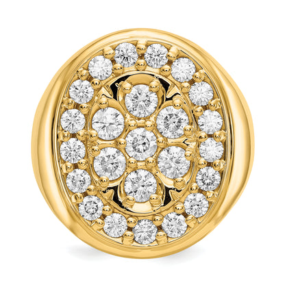 14K Yellow Gold A Diamond Men'S Ring