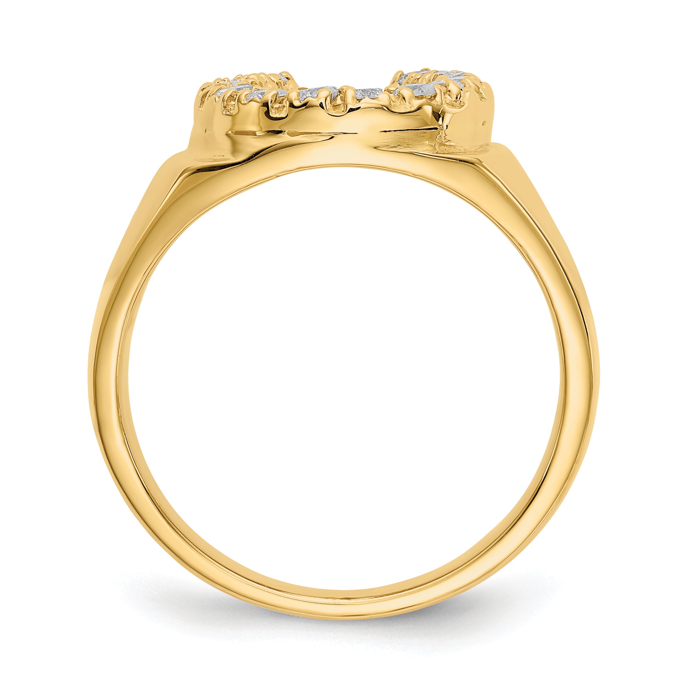 14K Yellow Gold Vs Diamond Men'S Ring