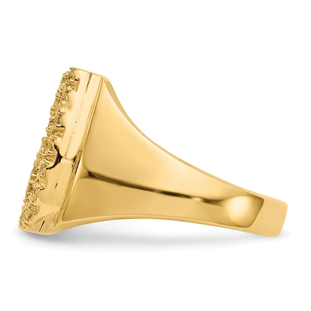 14K Yellow Gold Aaa Diamond Men'S Ring