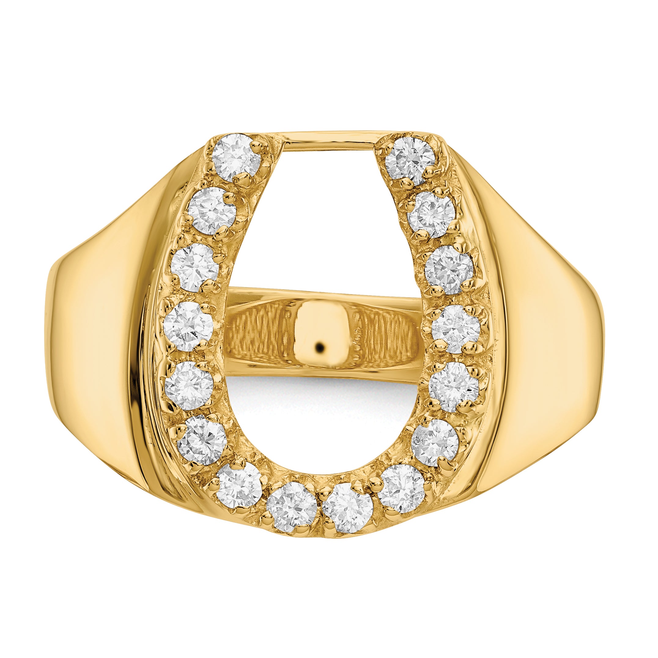 14K Yellow Gold A Diamond Men'S Ring