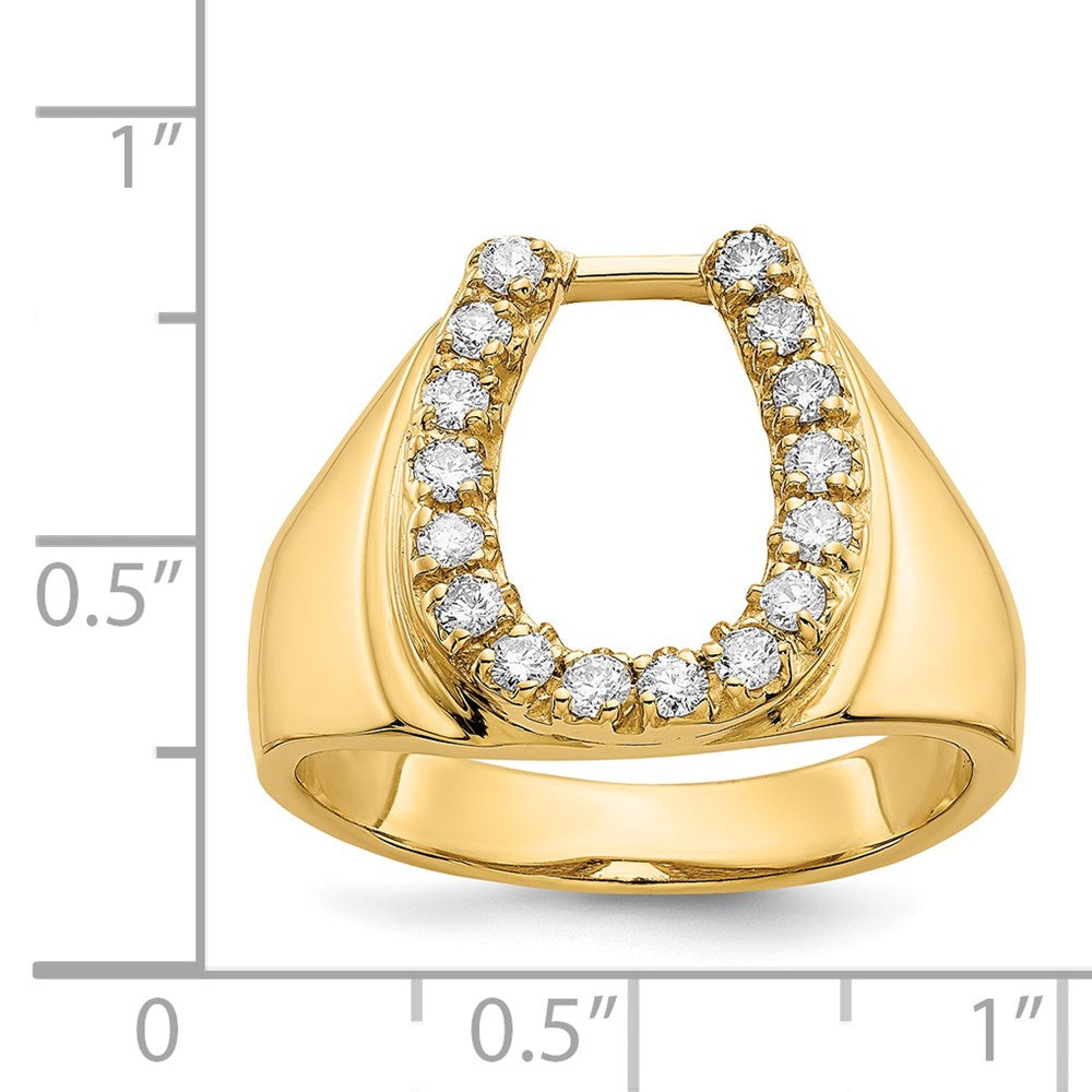 14K Yellow Gold Aaa Diamond Men'S Ring