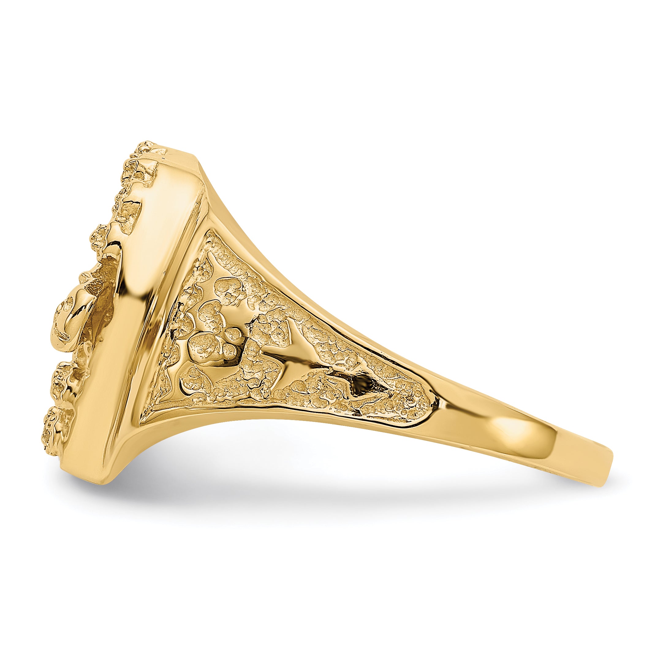 14K Yellow Gold A Diamond Men'S Ring