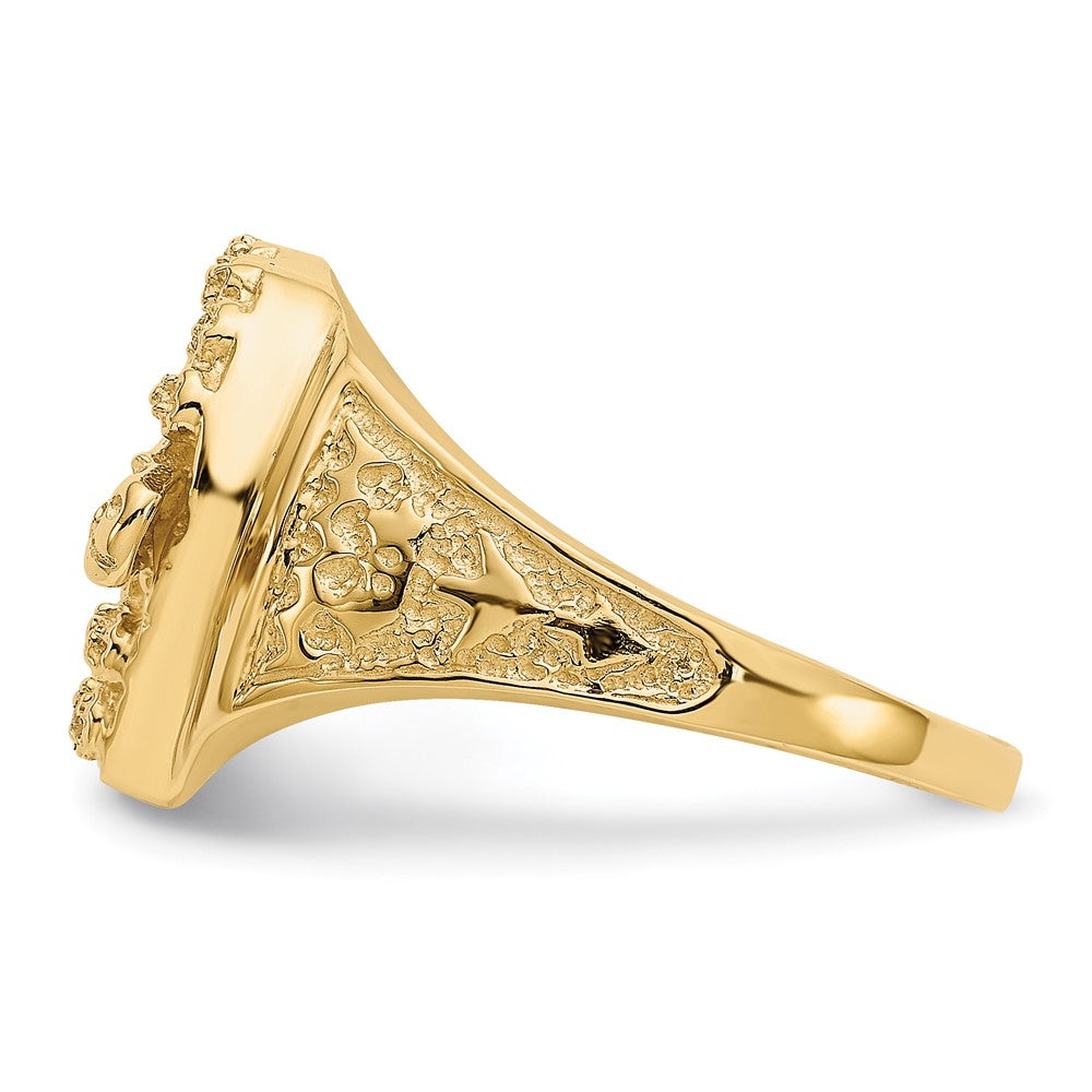 14K Yellow Gold Aaa Diamond Men'S Ring