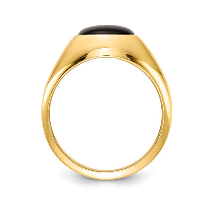 14K Yellow Gold Vs Diamond Men'S Ring