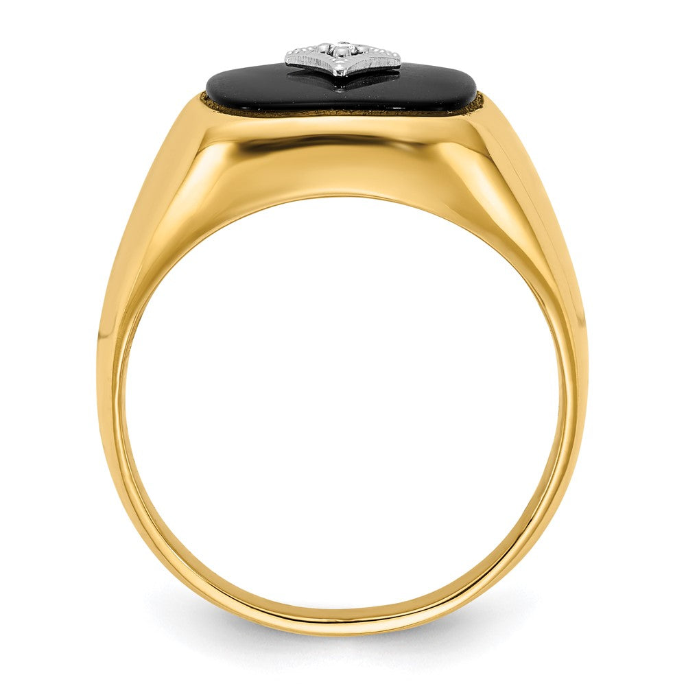 14K Yellow Gold Vs Diamond Men'S Ring