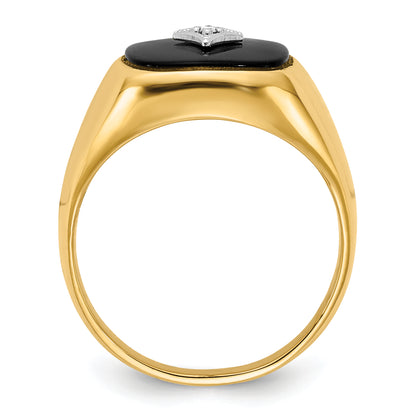 14K Yellow Gold Vs Diamond Men'S Ring