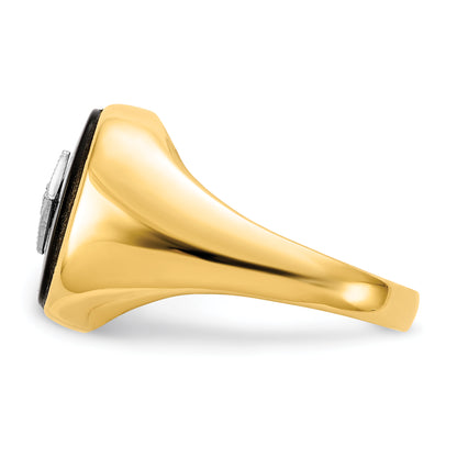 14K Yellow Gold Vs Diamond Men'S Ring