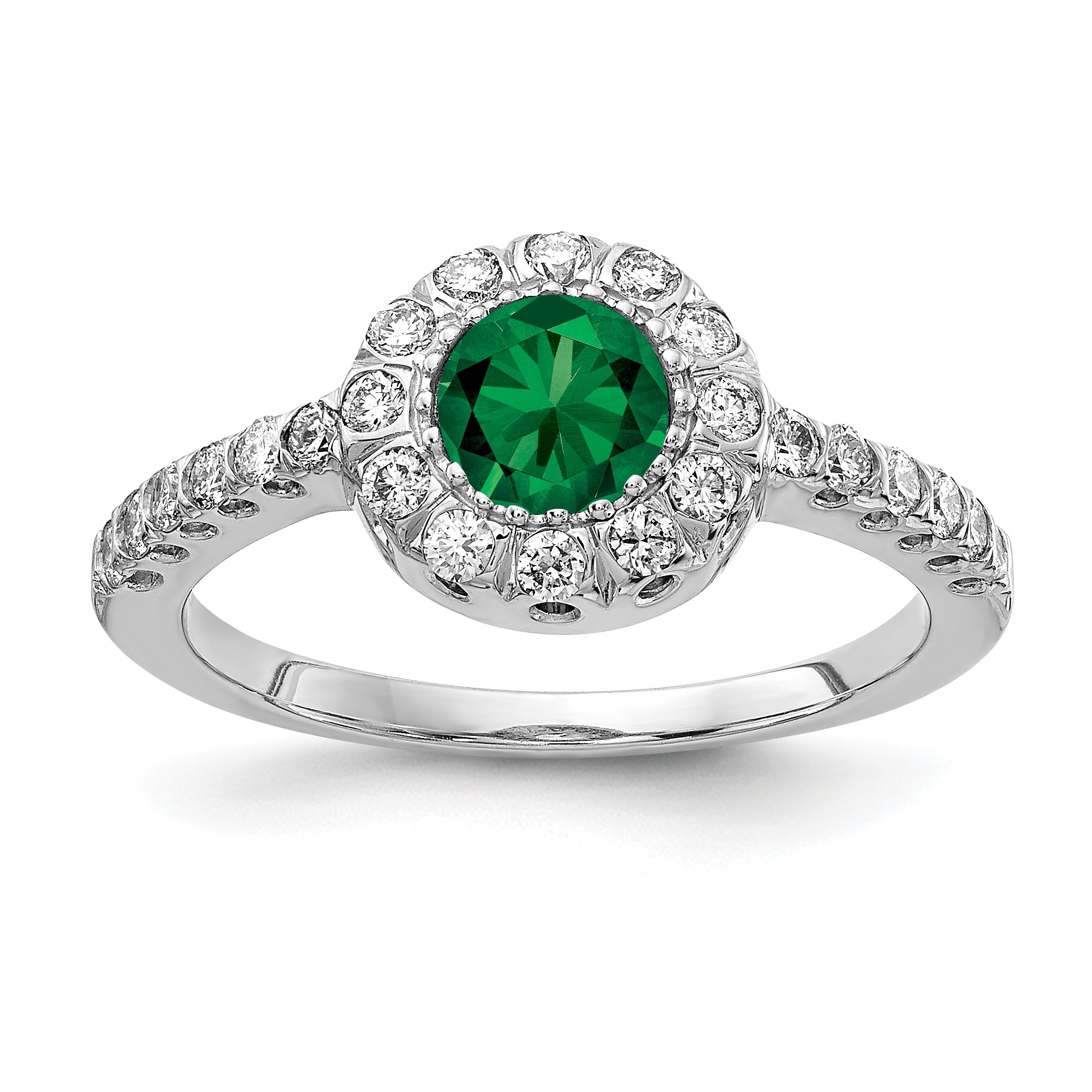 14k White Gold 5mm Mount St. Helens A Real Diamond ring