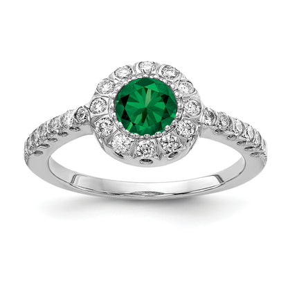 14k White Gold 5mm Mount St. Helens A Real Diamond ring