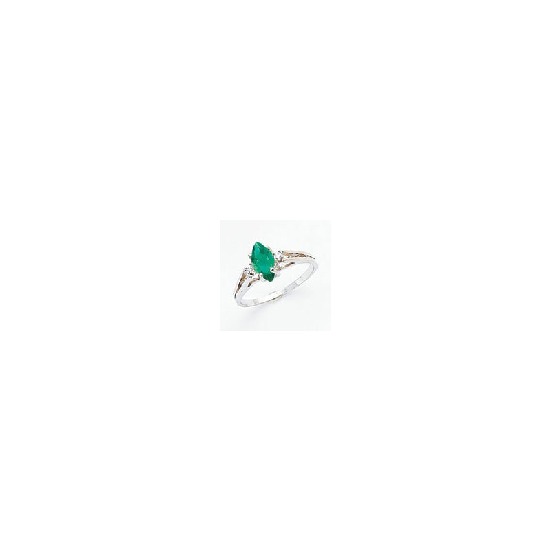 14K White Gold 8x4mm Marquise Mount St. Helens Diamond Ring