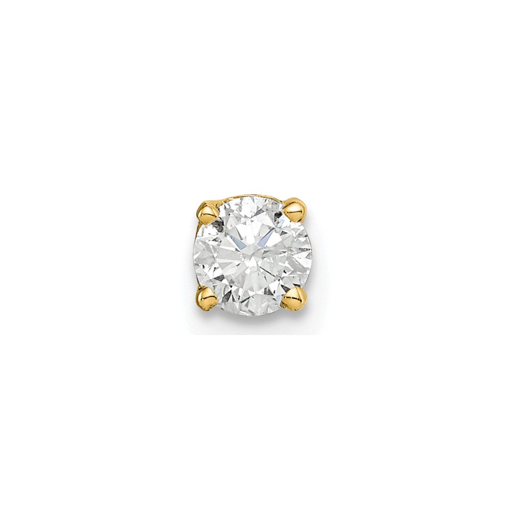 14K Yellow Gold Single Stud Diamond Earring