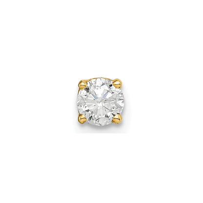 14K Yellow Gold Single Stud Diamond Earring