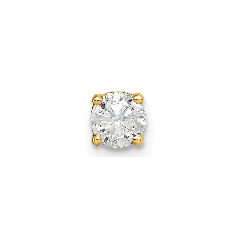 14K Yellow Gold Single Stud Diamond Earring