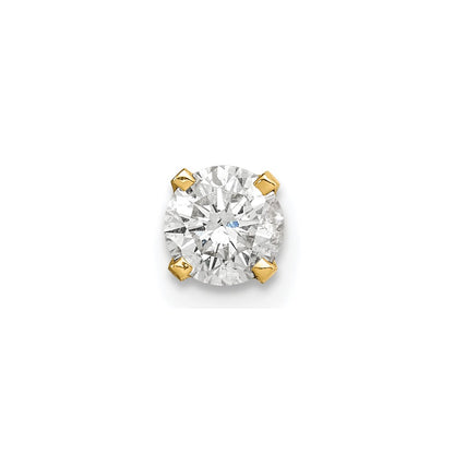 14K Yellow Gold Single Stud Diamond Earring