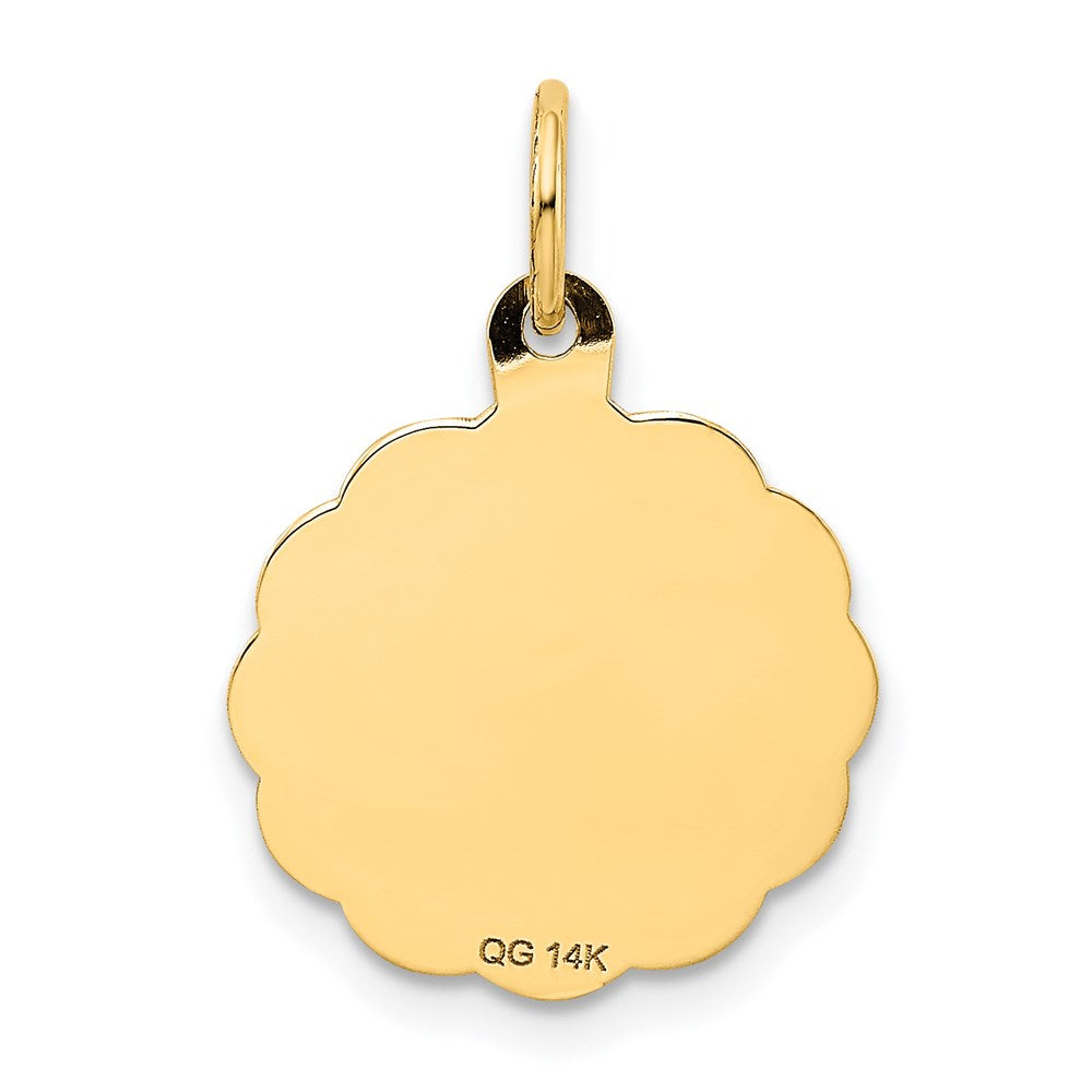 14k Yellow Gold 14K A DATE TO REMEMBER Disc Charm