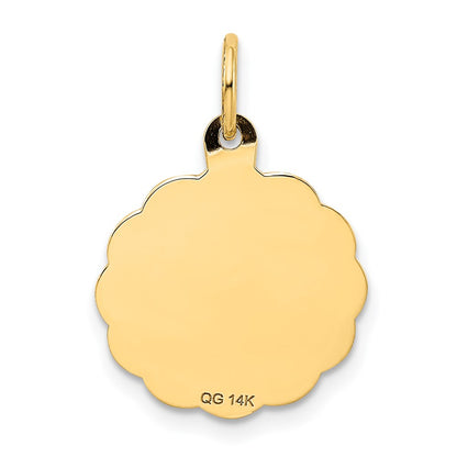 14k Yellow Gold 14K A DATE TO REMEMBER Disc Charm