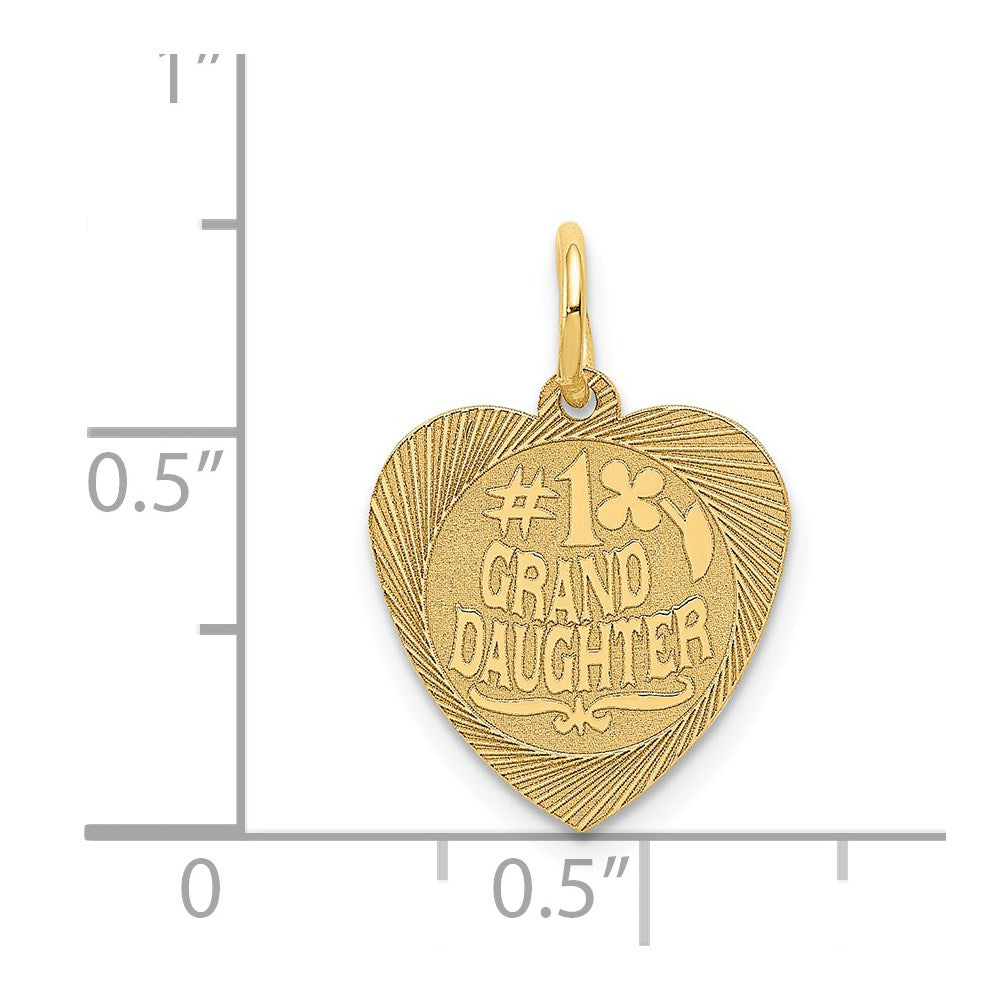 14k Yellow Gold 14k #1 GRANDDAUGHTER Charm