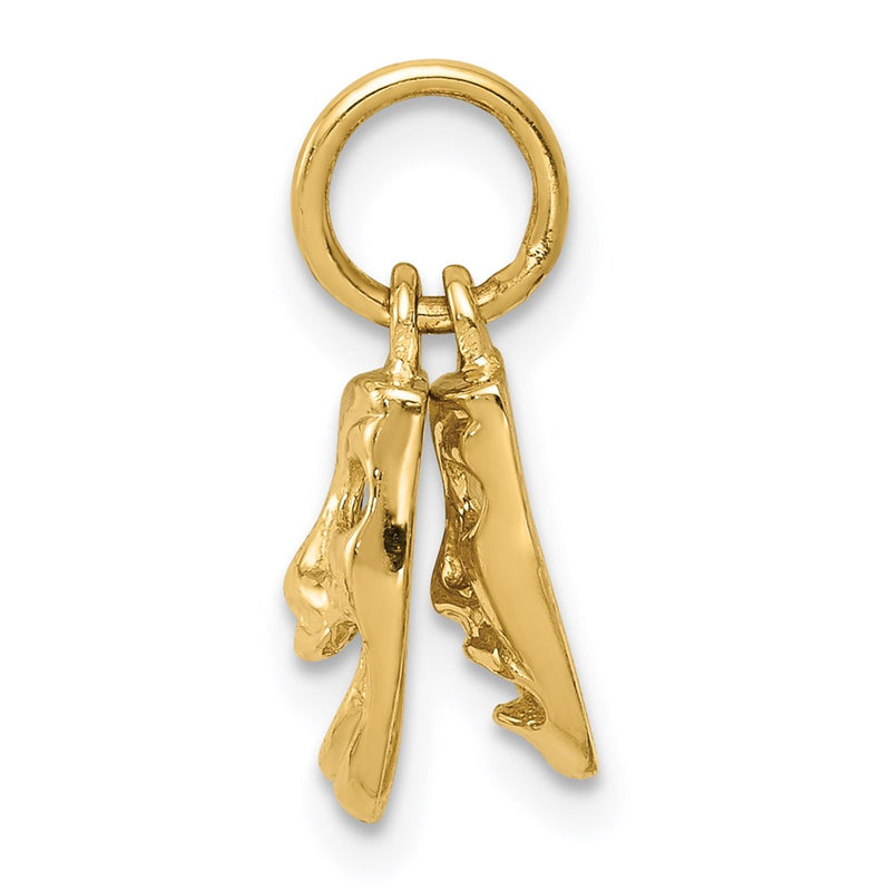 14k Yellow Gold 14k Comedy/Tragedy 2-Piece Charm