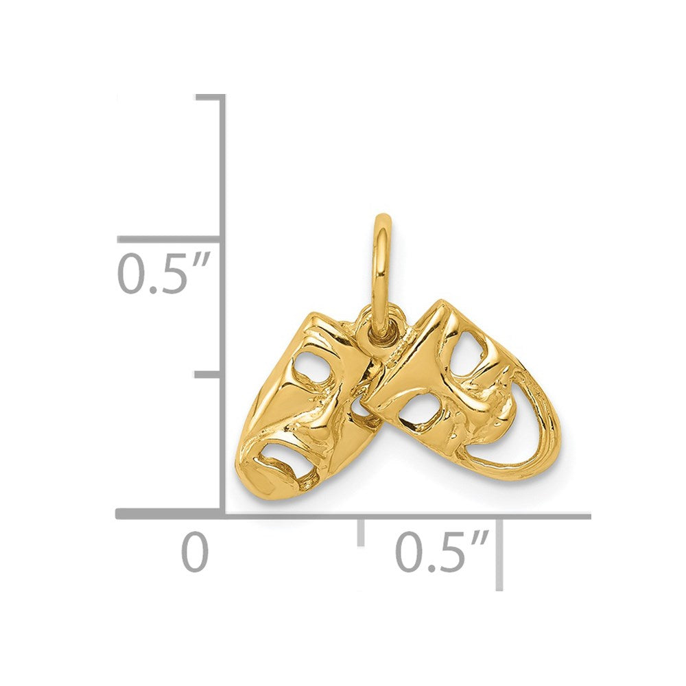 14k Yellow Gold 14k Comedy/Tragedy 2-Piece Charm