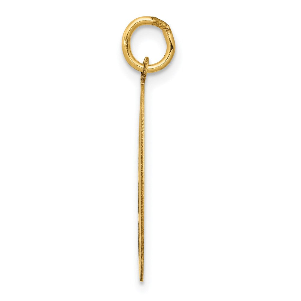 14k Yellow Gold German Shepherd Disc Charm
