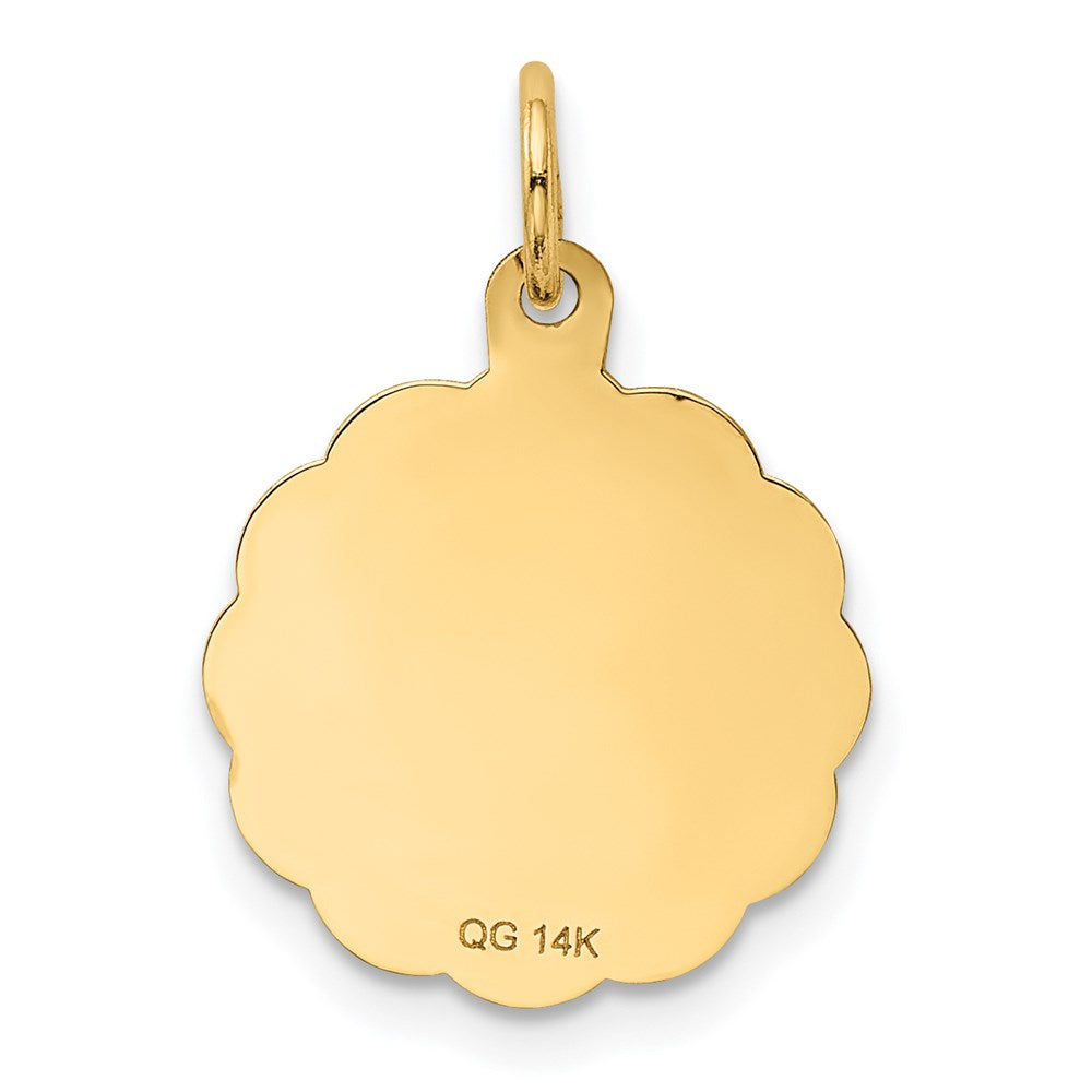 14k Yellow Gold 14k Love Sentinment Engraveable Charm