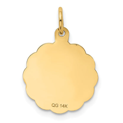 14k Yellow Gold 14k Love Sentinment Engraveable Charm