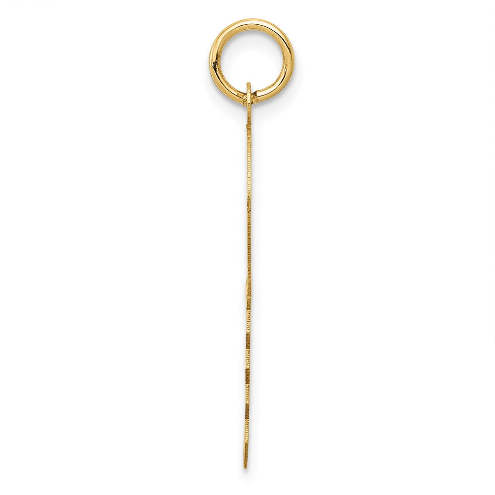 14K Yellow Gold Polished And Satin Hearts Flat Key Charm