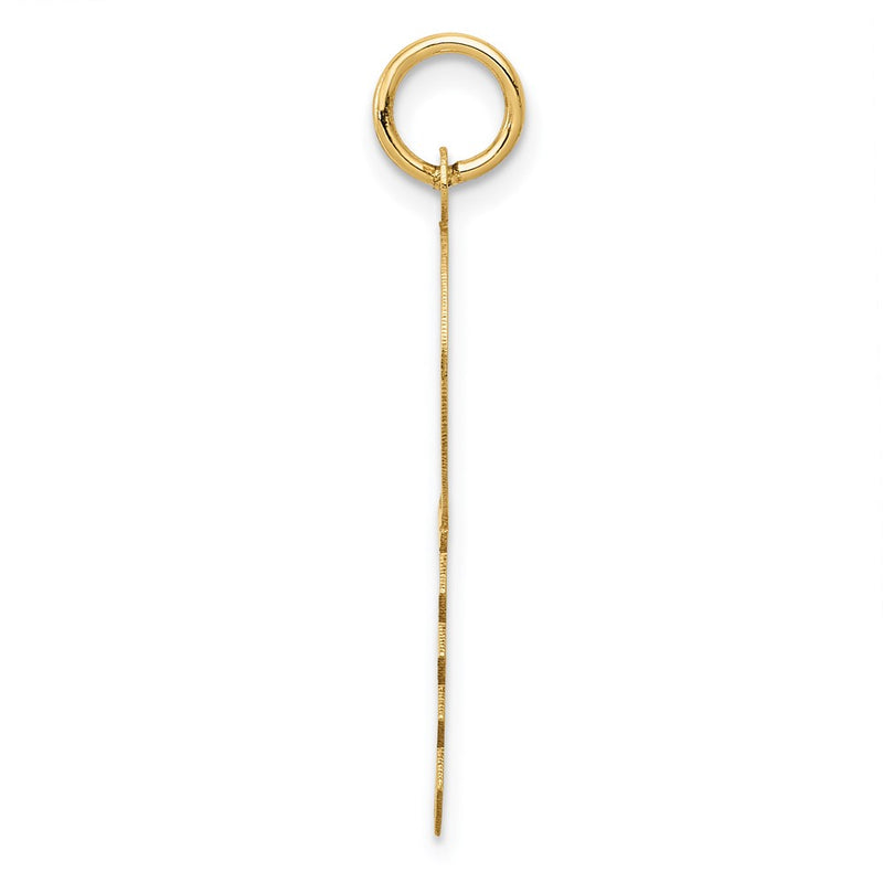 14K Yellow Gold Polished And Satin Hearts Flat Key Charm