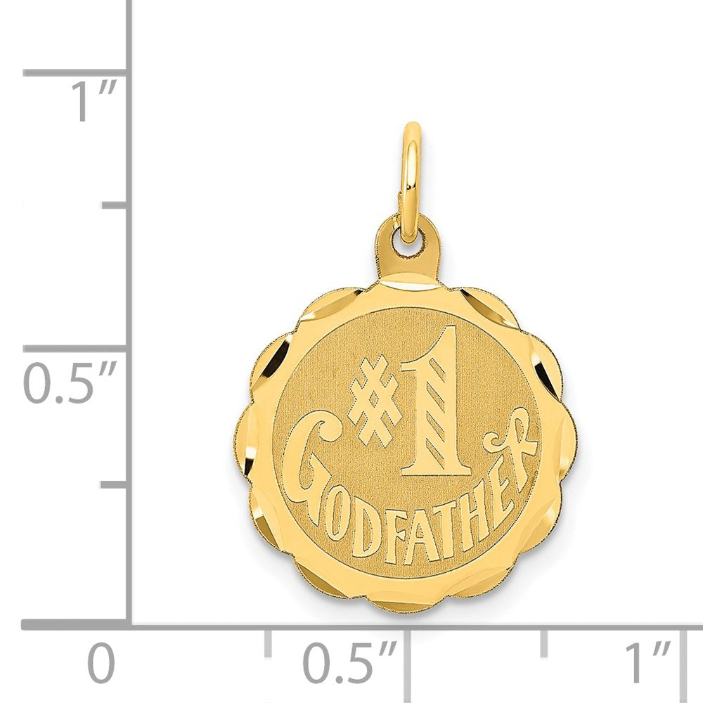 14k Yellow Gold 14K #1 GODFATHER Charm
