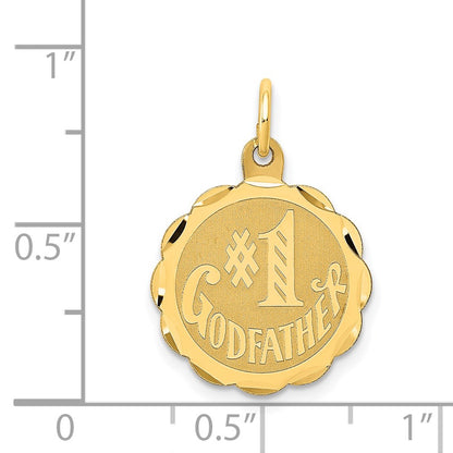 14k Yellow Gold 14K #1 GODFATHER Charm