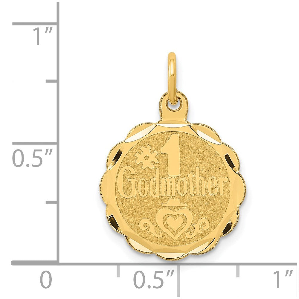 14k Yellow Gold 14K #1 GODMOTHER Charm