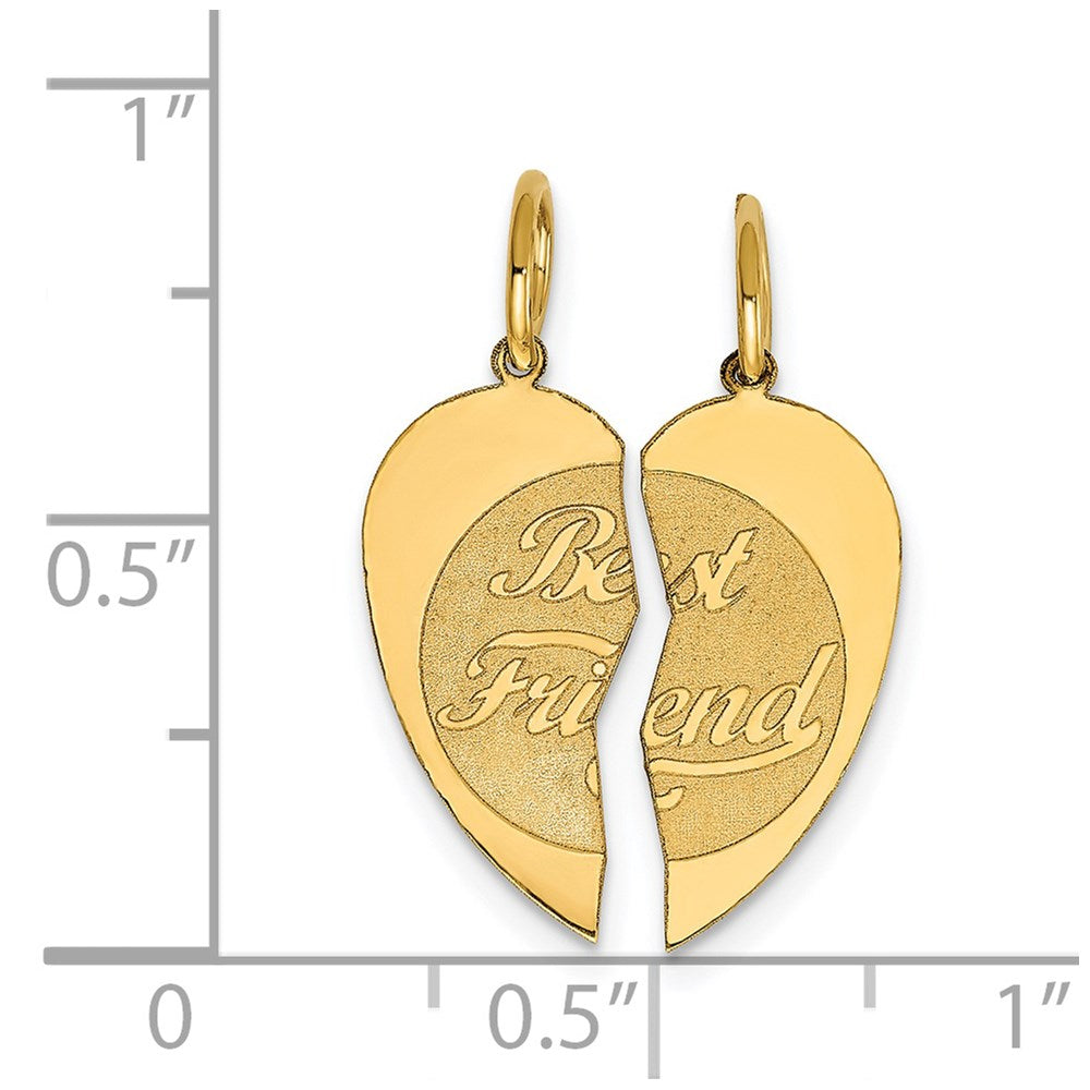 14k Yellow Gold 14K 2-piece BEST FRIEND Charm