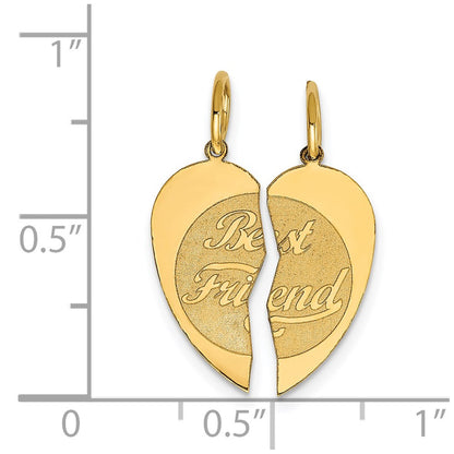 14k Yellow Gold 14K 2-piece BEST FRIEND Charm