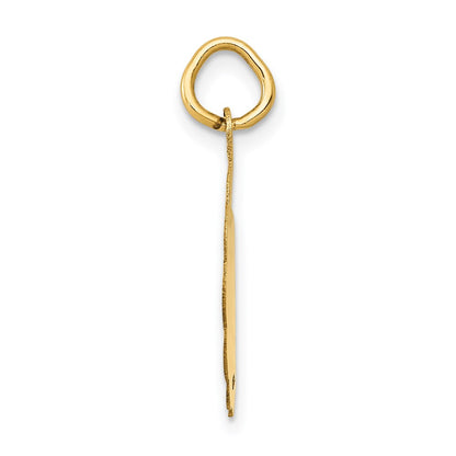 14k Yellow Gold 14k Polished IT'S A GIRL Scalloped Disc Charm