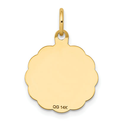 14k Yellow Gold 14k Holy Communion Disc Charm