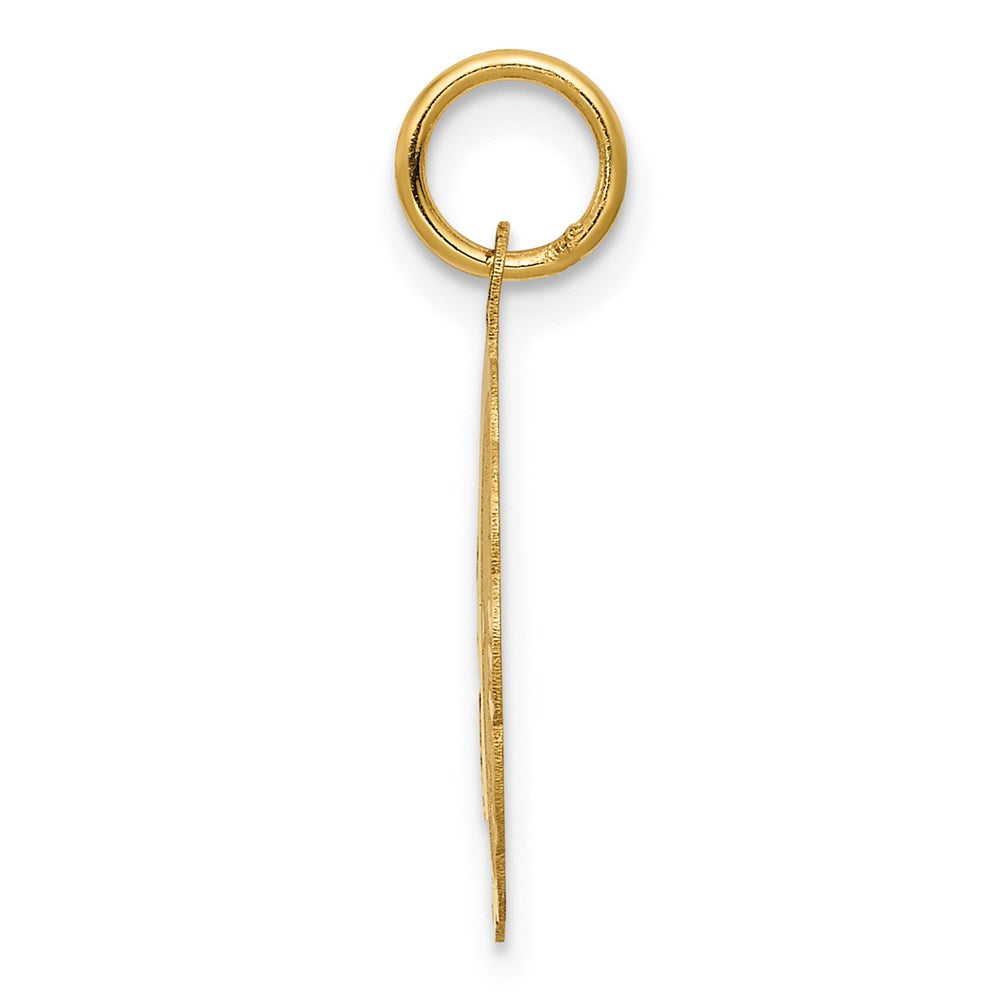14k Yellow Gold 14K Polished Satin Engraveable HAPPY BIRTHDAY Charm