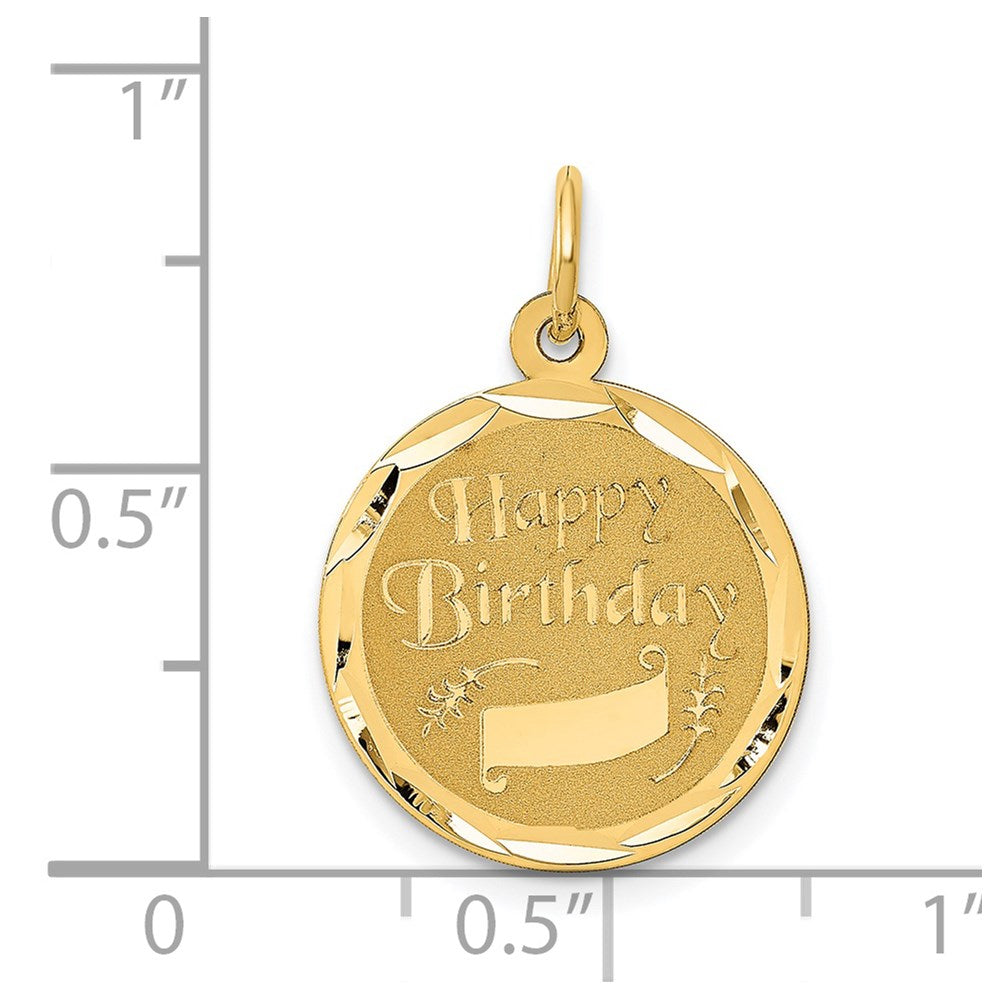 14k Yellow Gold 14K HAPPY BIRTHDAY Charm