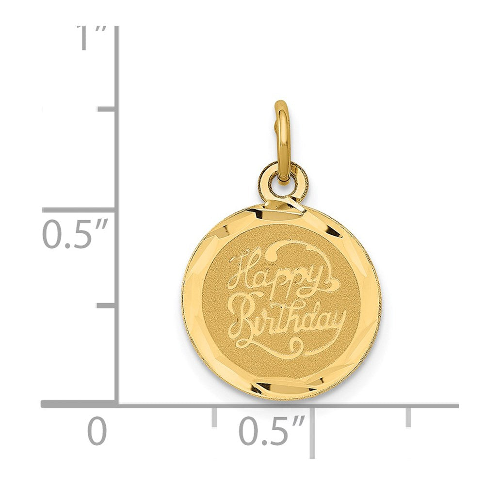 14k Yellow Gold 14k HAPPY BIRTHDAY Disc Charm