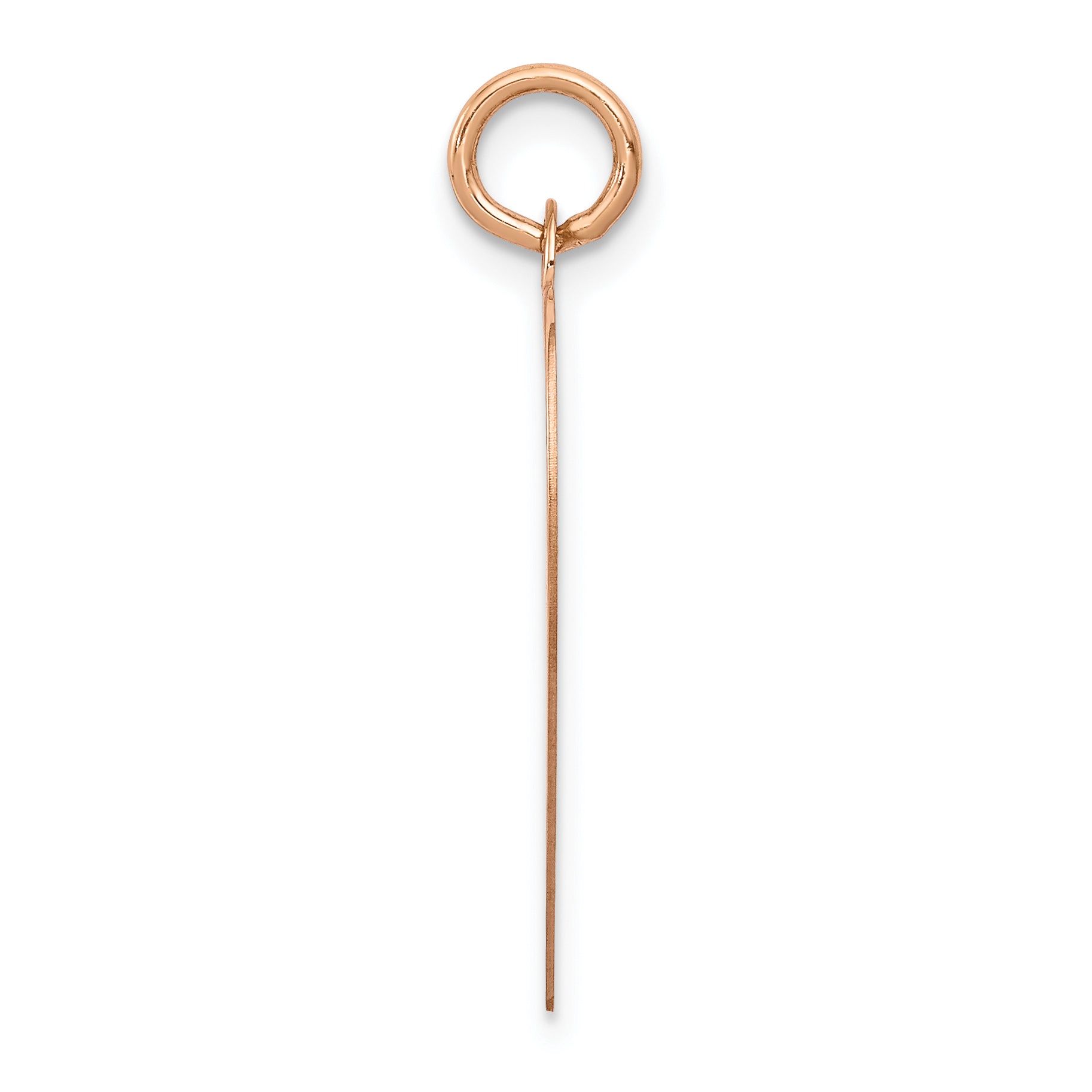 14K Rose Gold Polished Heart Shaped Disc Pendant