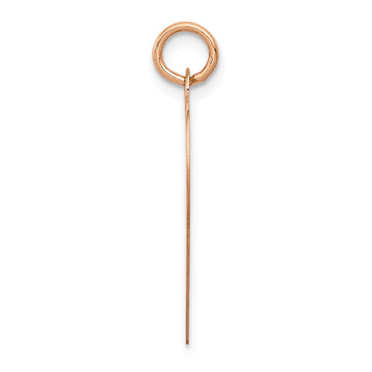 14K Rose Gold Polished Heart Shaped Disc Pendant