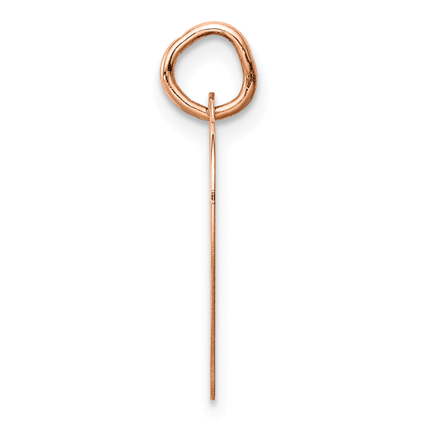 14K Rose Gold Polished Heart Shaped Disc Pendant