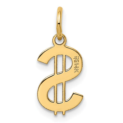 14k Yellow Gold 14k Polished Dollar Sign Charm