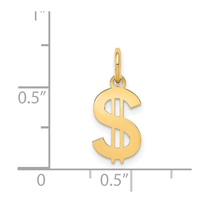 14k Yellow Gold 14k Polished Dollar Sign Charm