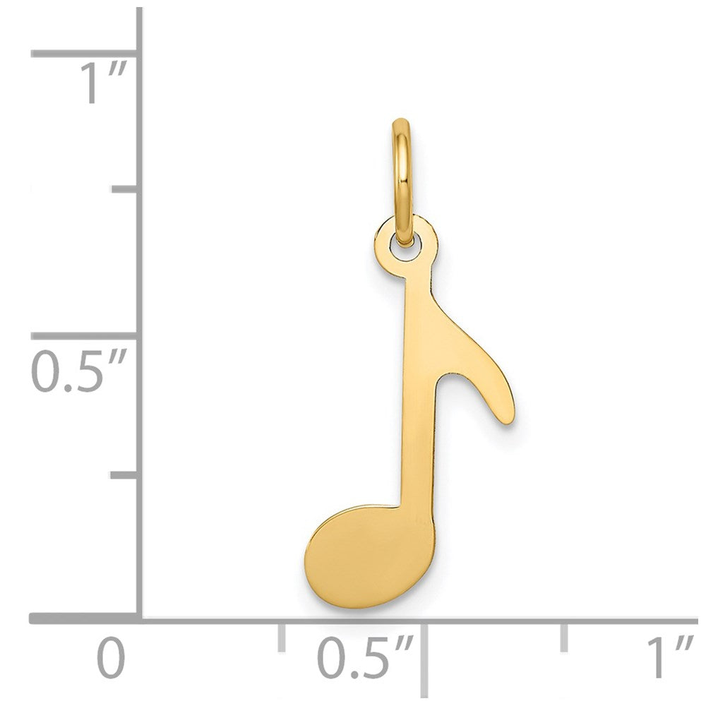14k Yellow Gold 14k Polished Musical Note Charm