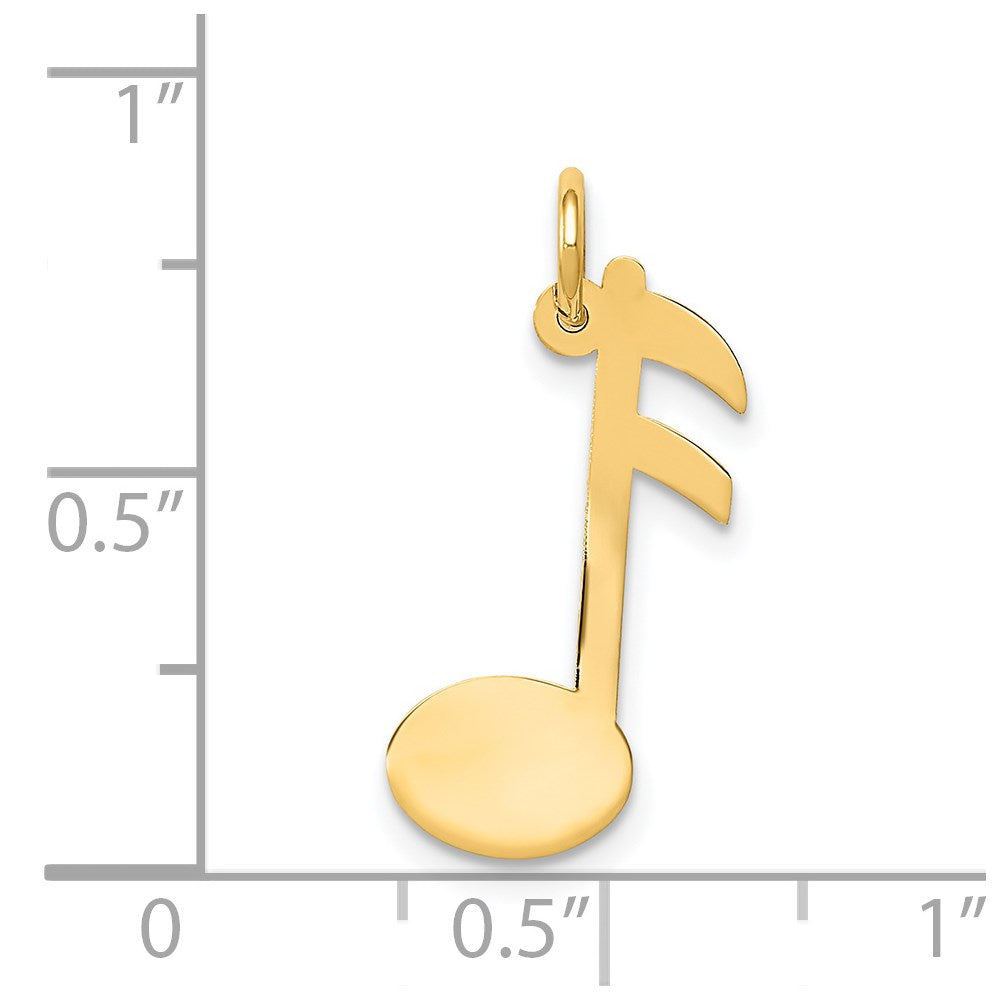 14k Yellow Gold 14k Polished Musical Note Charm