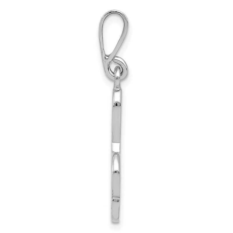 14k White Gold 14K White Gold Treble Clef Pendant