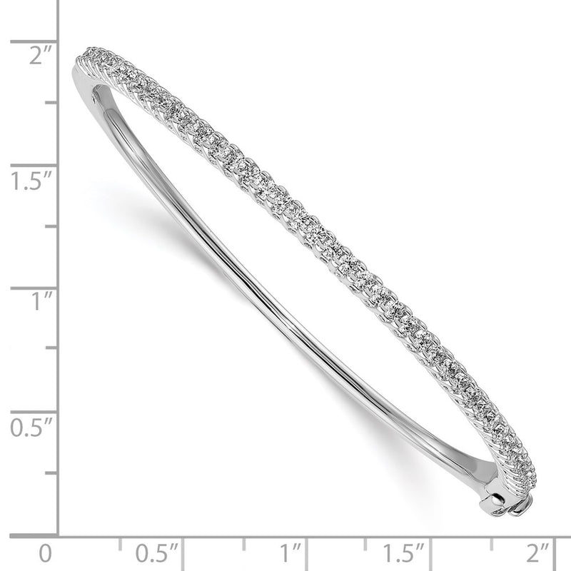 14K White Gold Vs Diamond Bangle