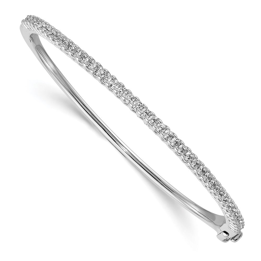 14K White Gold Vs Diamond Bangle