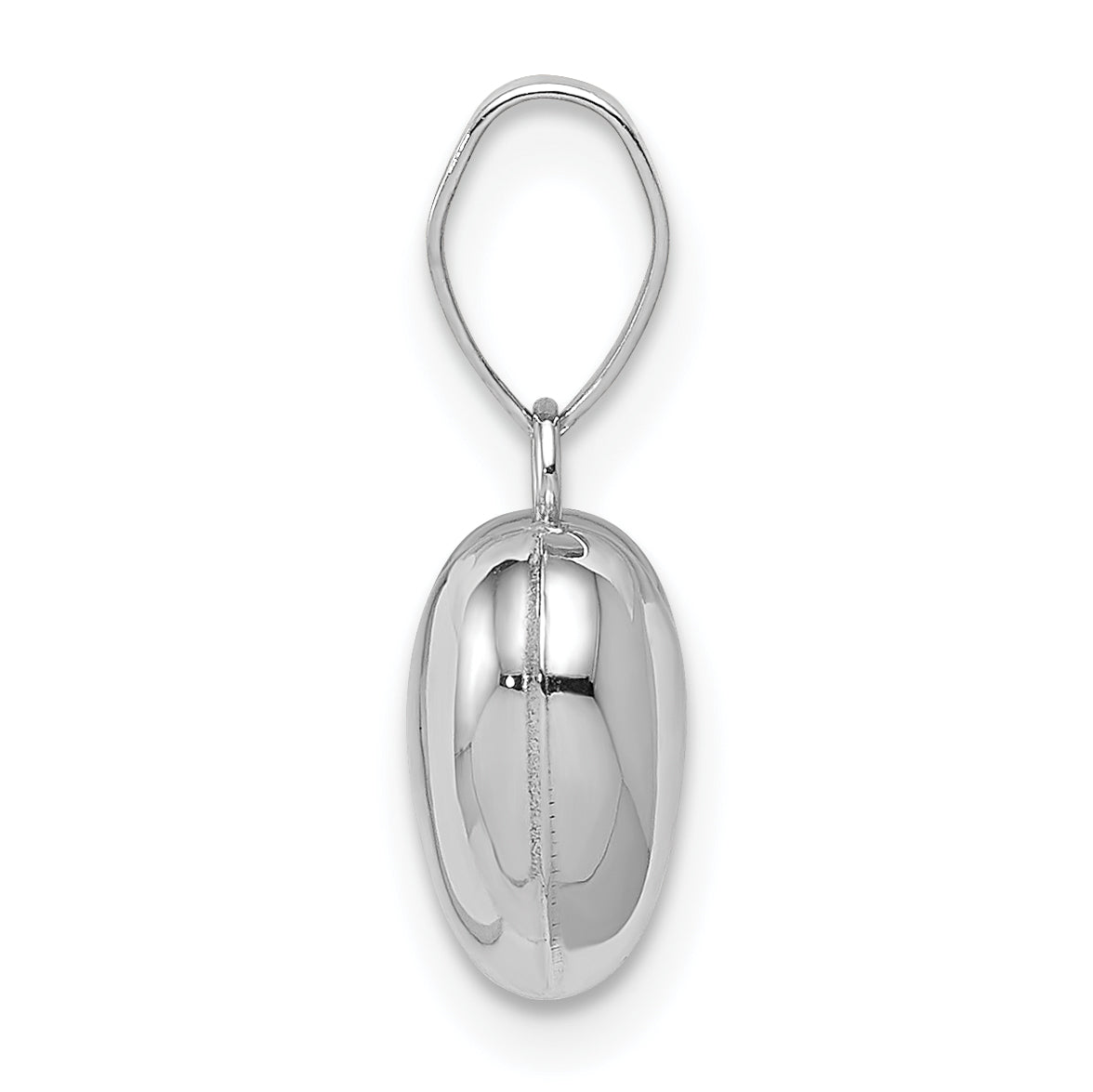 14k White Gold 14k White Gold 3D Puffed Heart Pendant