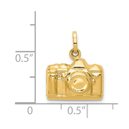 14k Yellow Gold 14k 3-D Polished Camera Charm
